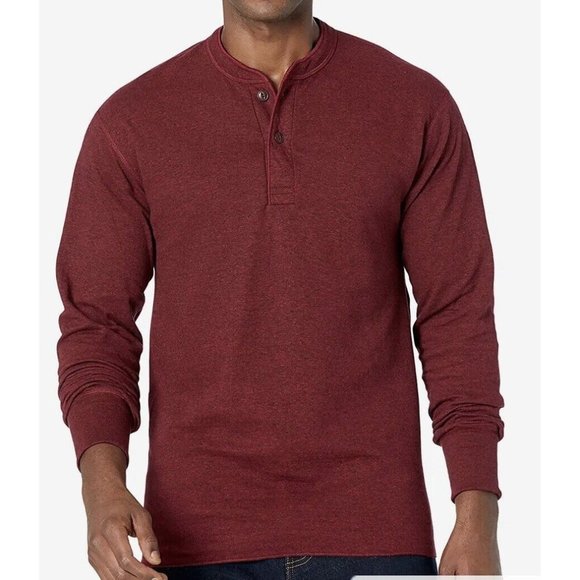 L.L. Bean Other - LL Bean Two-Layer River Driver's Shirt Traditional Fit Henley Men’s Red L $65